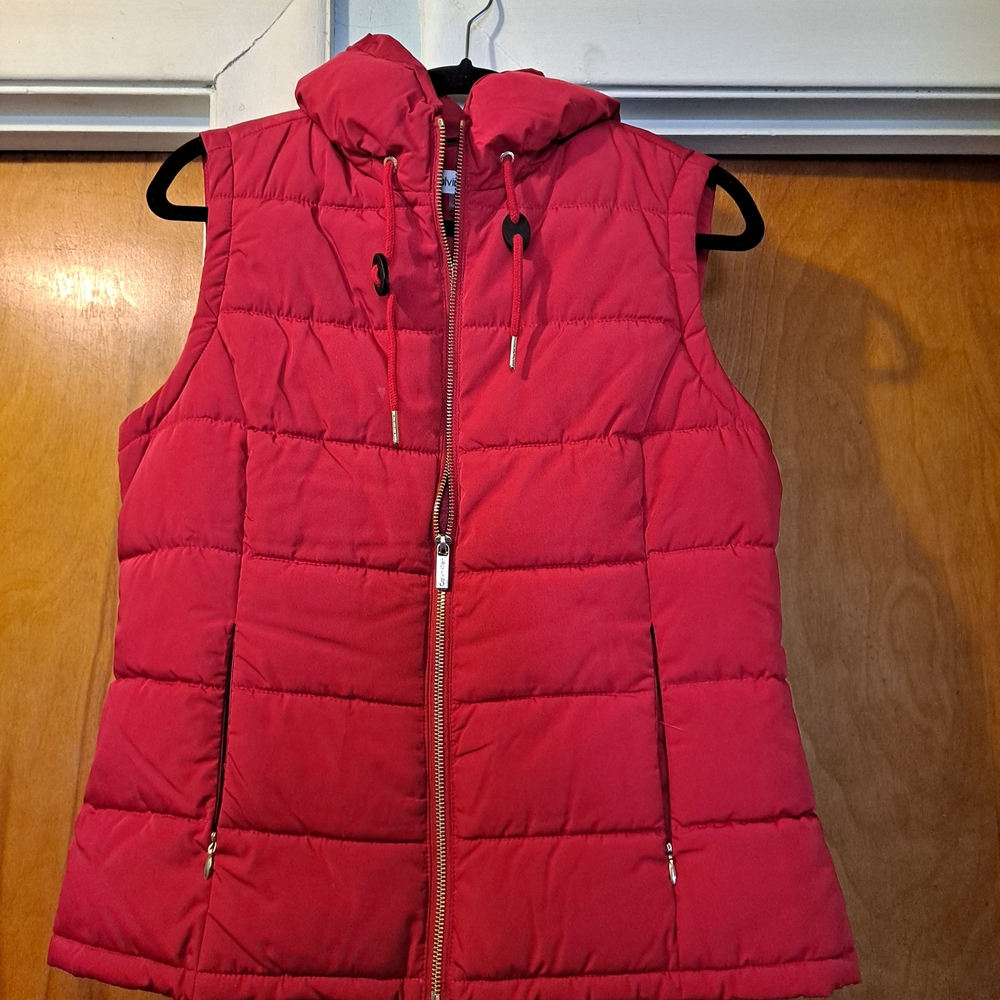 Calvin Klein Cherry Red Quilted Vest